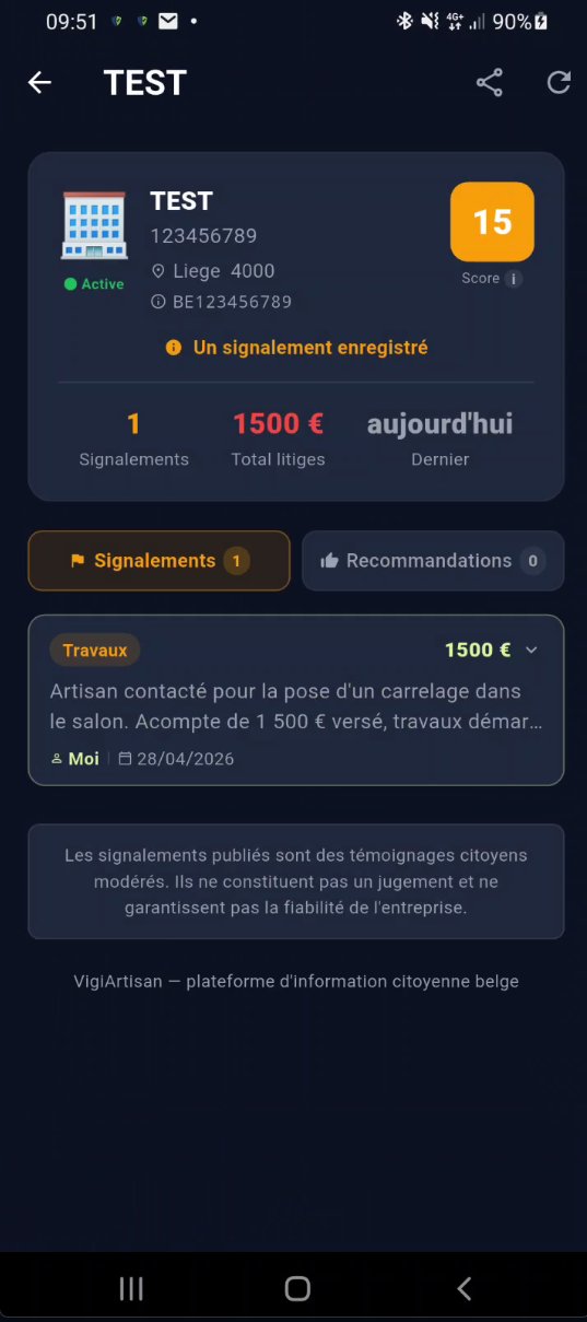 Fiche artisan VigiArtisan
